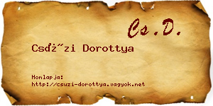 Csúzi Dorottya névjegykártya